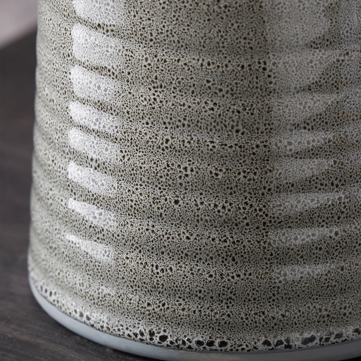 Helka Reactive Glaze Table Lamp Green from Roseland Furniture