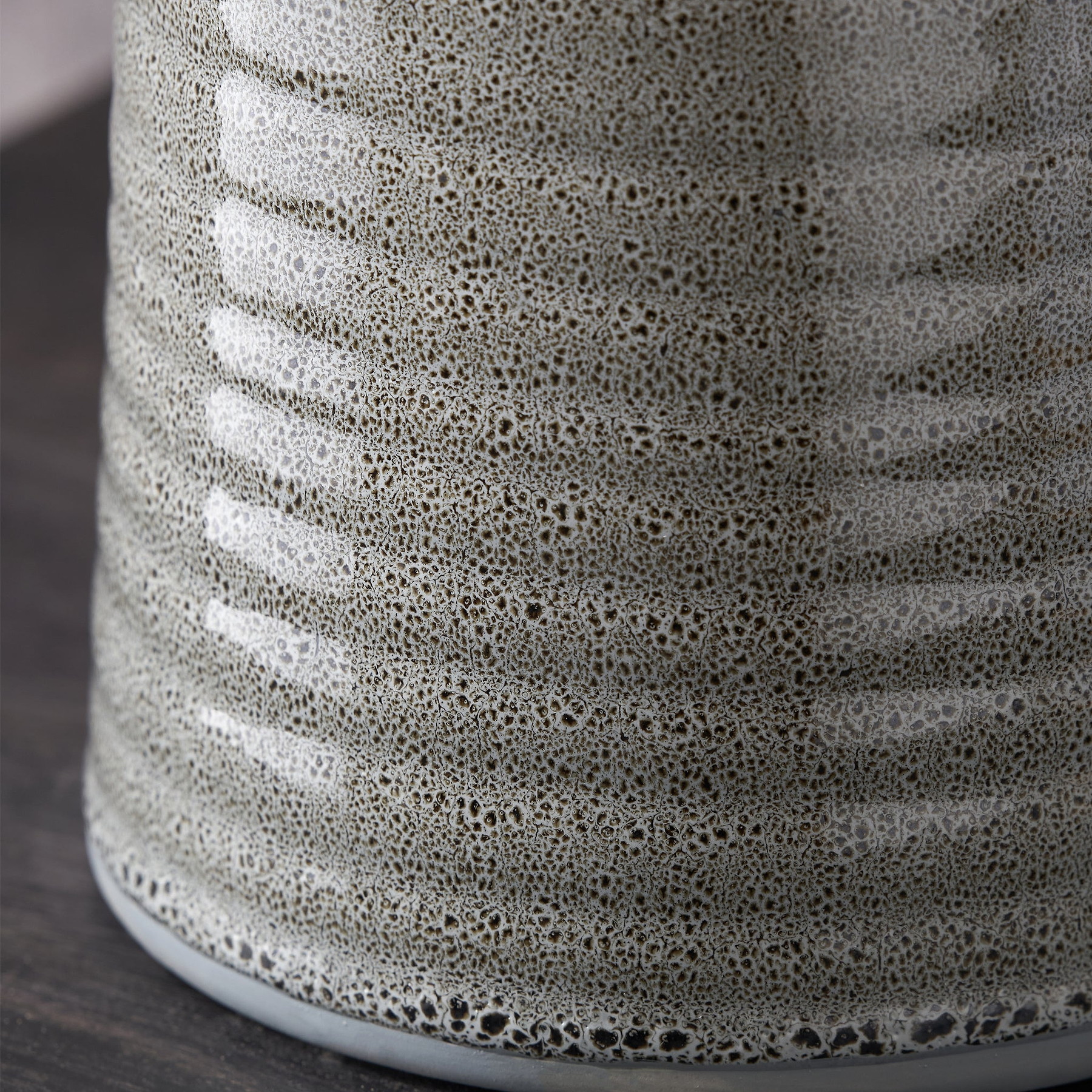 Helka Reactive Glaze Table Lamp Green from Roseland Furniture