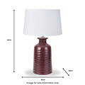 Helka Reactive Glaze Table Lamp Mulberry from Roseland Furniture