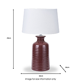 Helka Reactive Glaze Table Lamp Mulberry from Roseland Furniture
