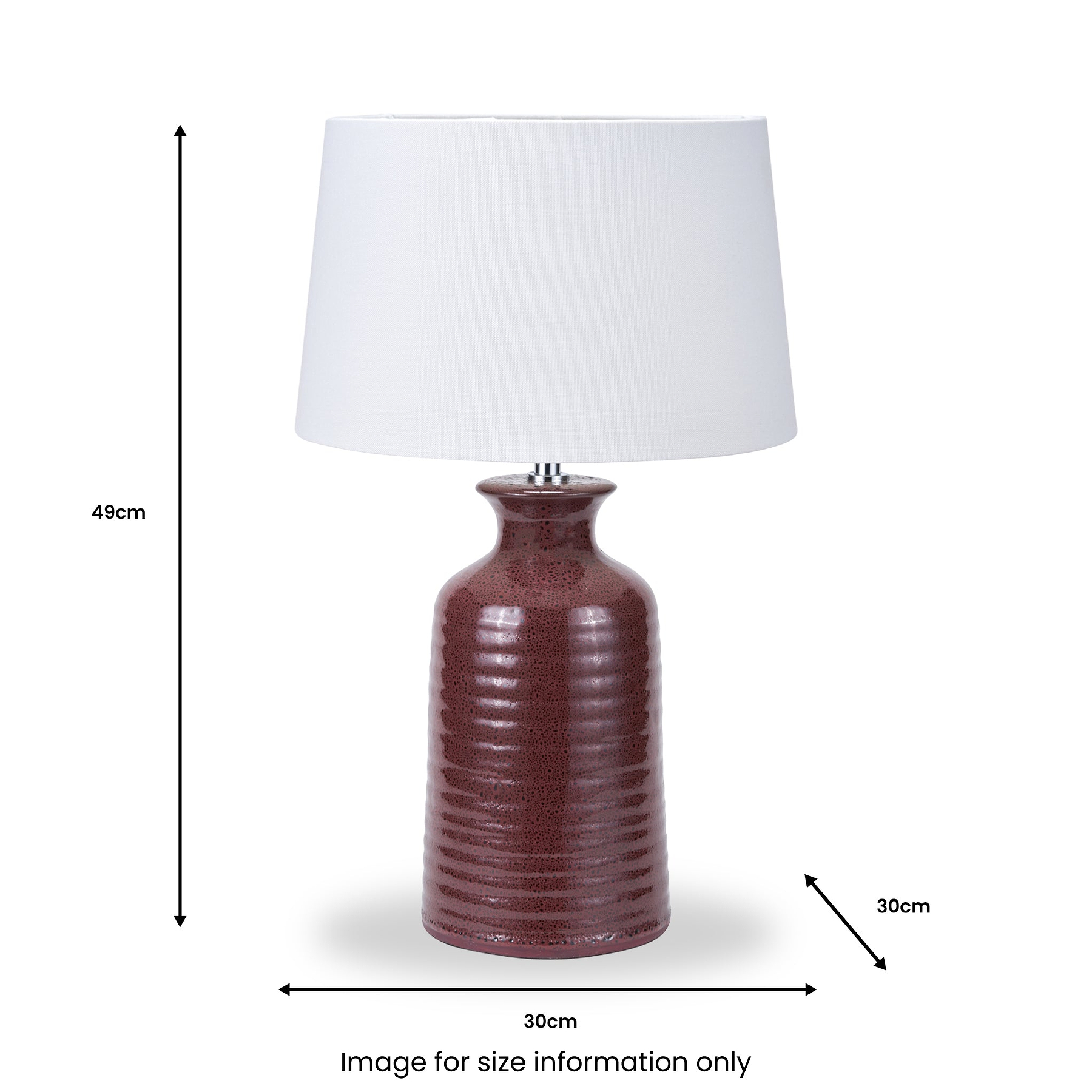 Helka Reactive Glaze Table Lamp Mulberry from Roseland Furniture