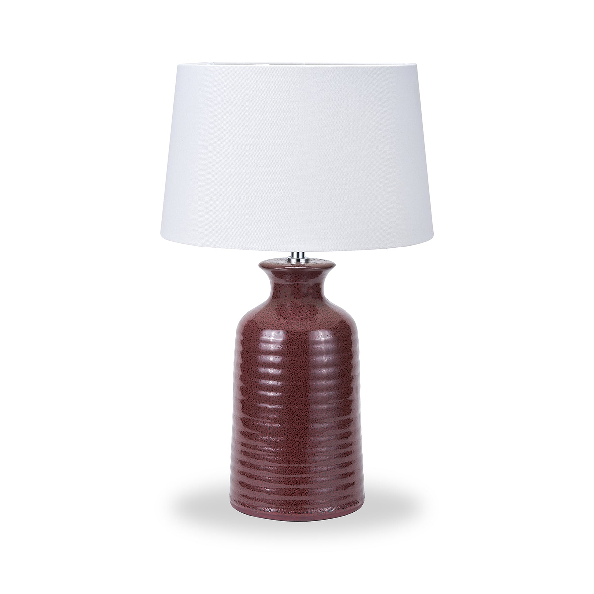 Helka Reactive Glaze Table Lamp Mulberry from Roseland Furniture