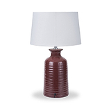 Helka Reactive Glaze Table Lamp Mulberry from Roseland Furniture