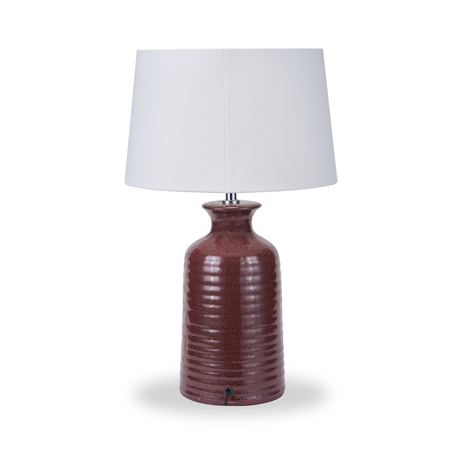Helka Reactive Glaze Table Lamp Mulberry from Roseland Furniture