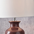 Helka Reactive Glaze Table Lamp Mulberry from Roseland Furniture