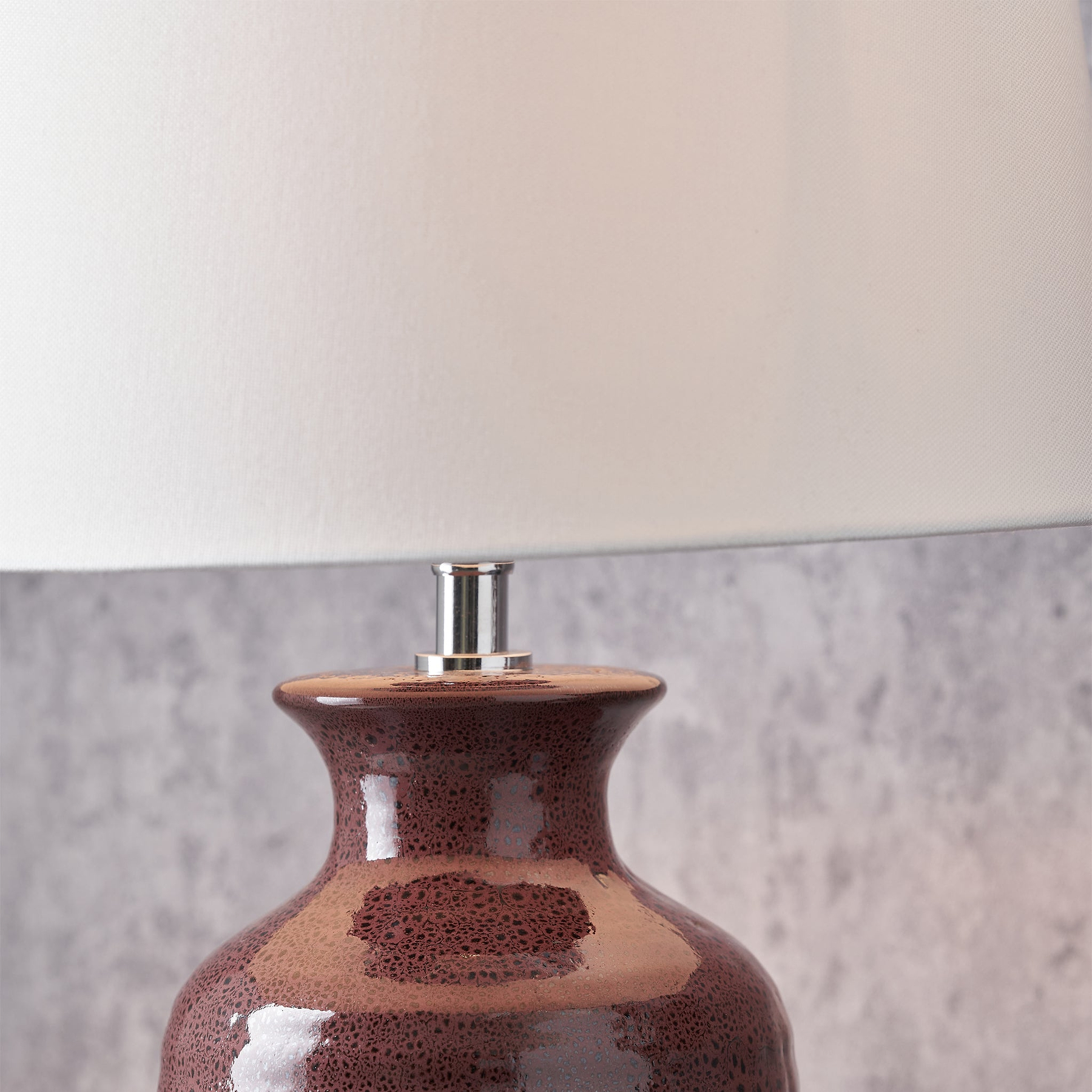 Helka Reactive Glaze Table Lamp Mulberry from Roseland Furniture