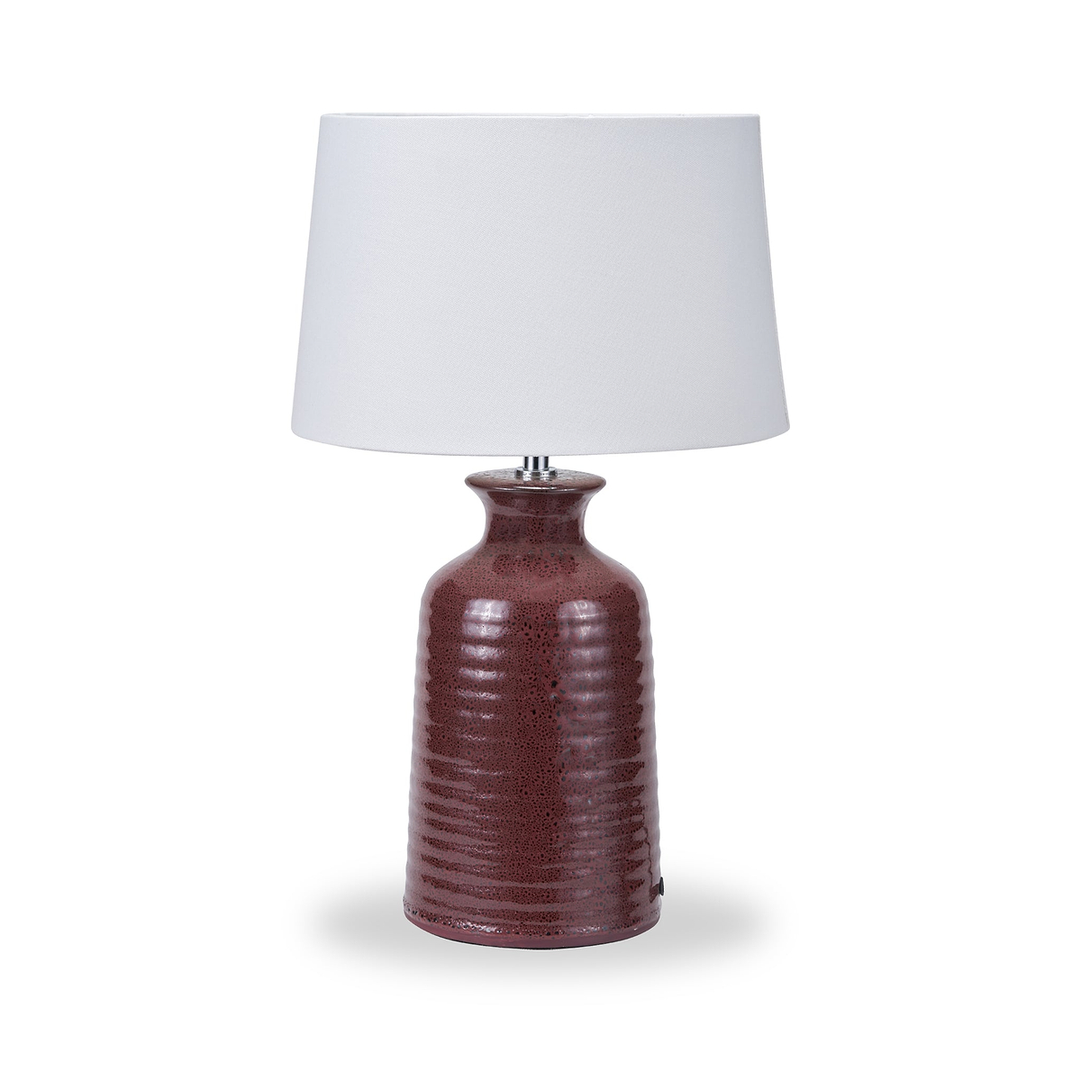 Helka Reactive Glaze Table Lamp Mulberry from Roseland Furniture