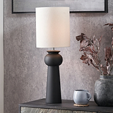Sloane Ceramic Table Lamp Black from Roseland Furniture