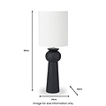 Sloane Ceramic Table Lamp Black from Roseland Furniture