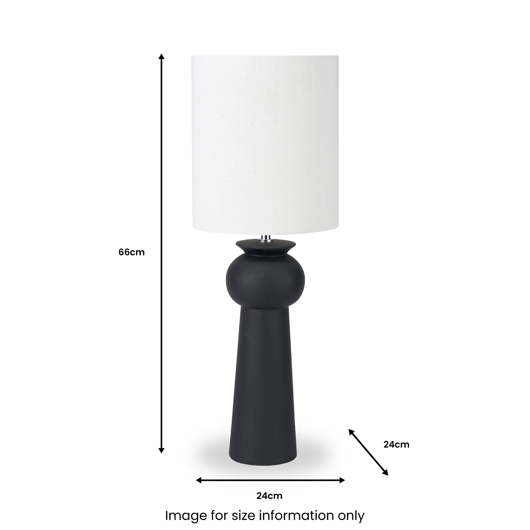 Sloane Ceramic Table Lamp Black from Roseland Furniture