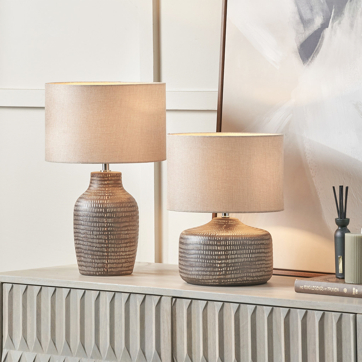 Kai Tall Ceramic Table Lamp from Roseland Furniture
