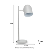 Finn Cloche Headed Table Lamp Grey from Roseland Furniture