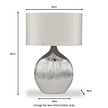 Gemini Etched Ceramic Table Lamp from Roseland Furniture