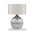 Gemini Etched Ceramic Table Lamp Silver from Roseland Furniture
