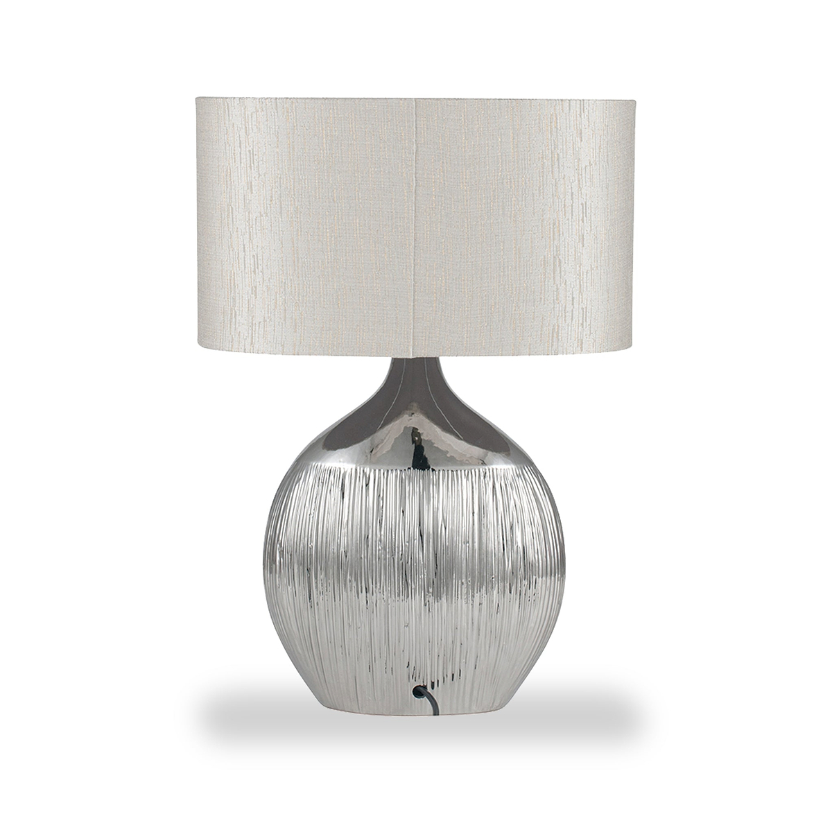 Gemini Etched Ceramic Table Lamp Silver from Roseland Furniture