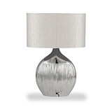 Gemini Etched Ceramic Table Lamp Silver from Roseland Furniture