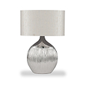 Gemini Etched Ceramic Table Lamp Silver from Roseland Furniture
