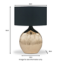 Gemini Etched Ceramic Table Lamp Gold from Roseland Furniture
