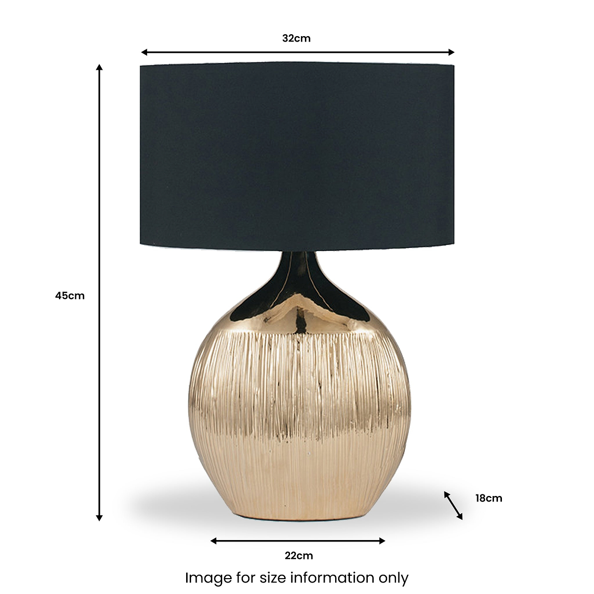Gemini Etched Ceramic Table Lamp Gold from Roseland Furniture