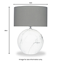 Crestola Marble Effect Ceramic Table Lamp Small from Roseland Furniture