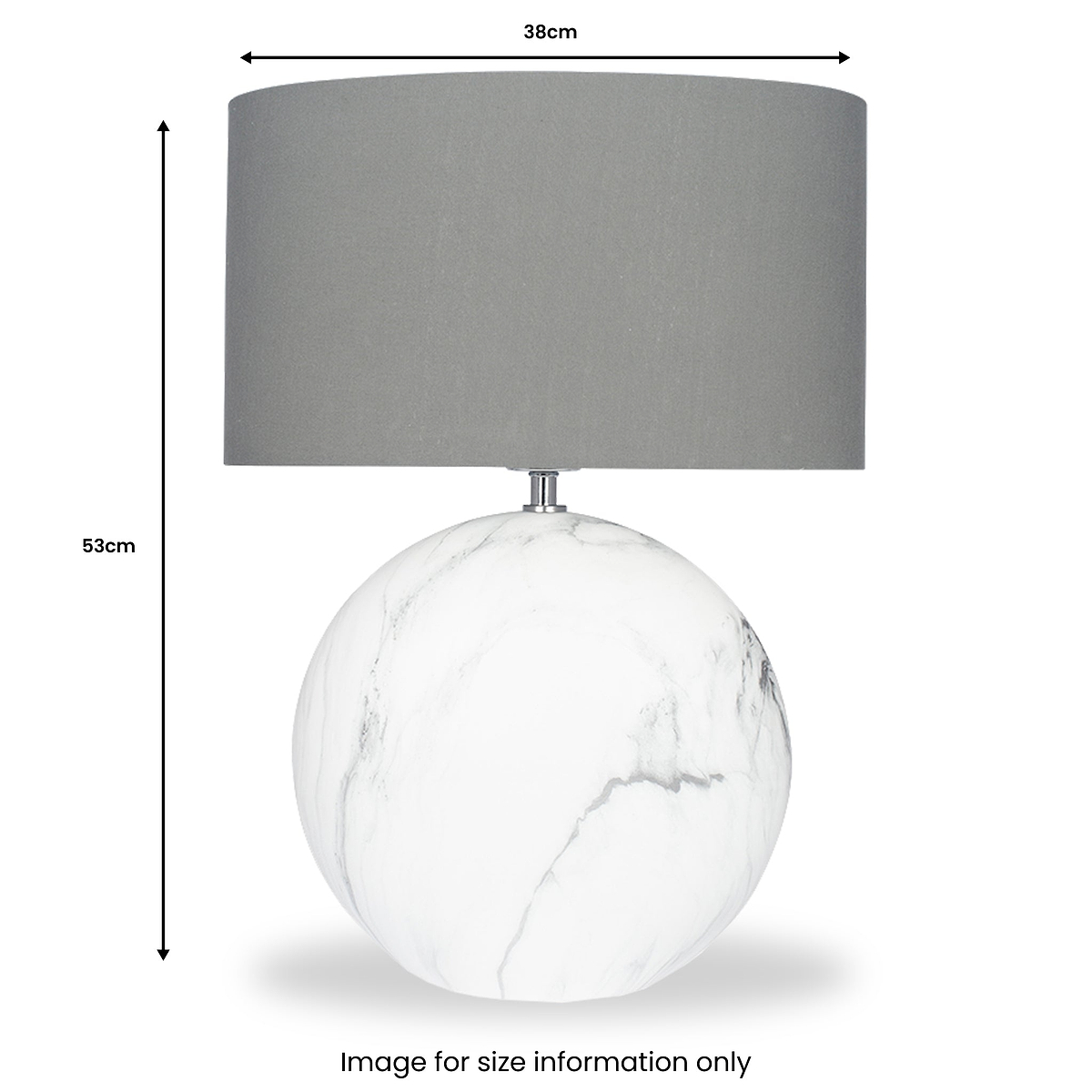 Crestola Marble Effect Ceramic Table Lamp Large from Roseland Furniture