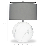 Crestola Marble Effect Ceramic Table Lamp Large from Roseland Furniture