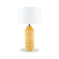 Bethan Embossed Ceramic Table Lamp Mustard from Roseland Furniture