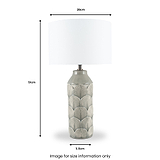 Bethan Embossed Ceramic Table Lamp Grey from Roseland Furniture