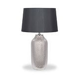 Nova Ceramic Table Lamp Silver from Roseland Furniture