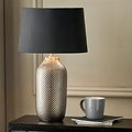 Nova Ceramic Table Lamp Silver from Roseland Furniture