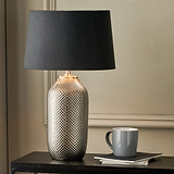 Nova Ceramic Table Lamp Silver from Roseland Furniture