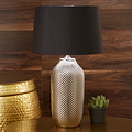 Nova Ceramic Table Lamp Silver from Roseland Furniture
