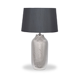 Nova Ceramic Table Lamp Silver from Roseland Furniture