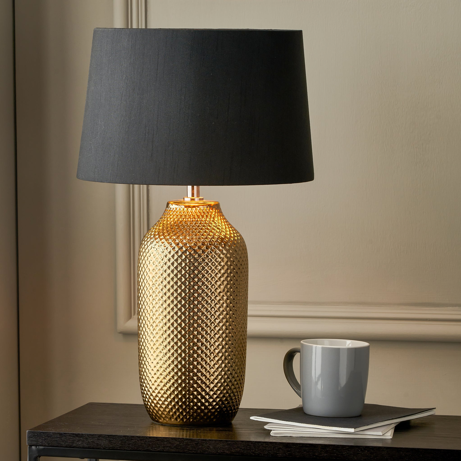 Nova Ceramic Table Lamp Gold from Roseland Furniture