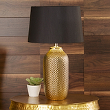 Nova Ceramic Table Lamp Gold from Roseland Furniture