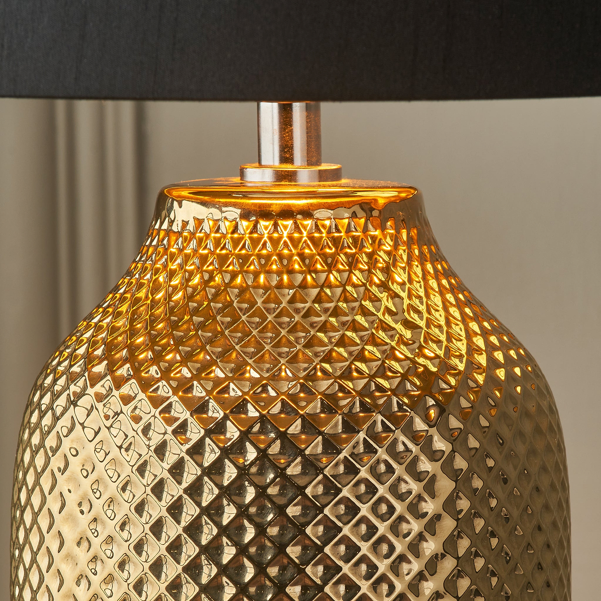 Nova Ceramic Table Lamp Gold from Roseland Furniture