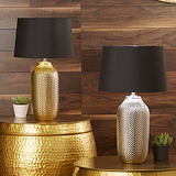 Nova Ceramic Table Lamp Gold from Roseland Furniture