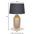 Nova Ceramic Table Lamp Gold from Roseland Furniture