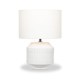 Meribel Geo Ceramic Table Lamp White from Roseland Furniture