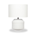 Meribel Geo Ceramic Table Lamp White from Roseland Furniture
