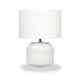 Meribel Geo Ceramic Table Lamp White from Roseland Furniture