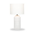 Meribel Geo Ceramic Tall Table Lamp White from Roseland Furniture
