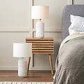Meribel Geo Ceramic Tall Table Lamp White from Roseland Furniture