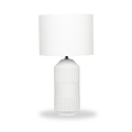 Meribel Geo Ceramic Tall Table Lamp White from Roseland Furniture