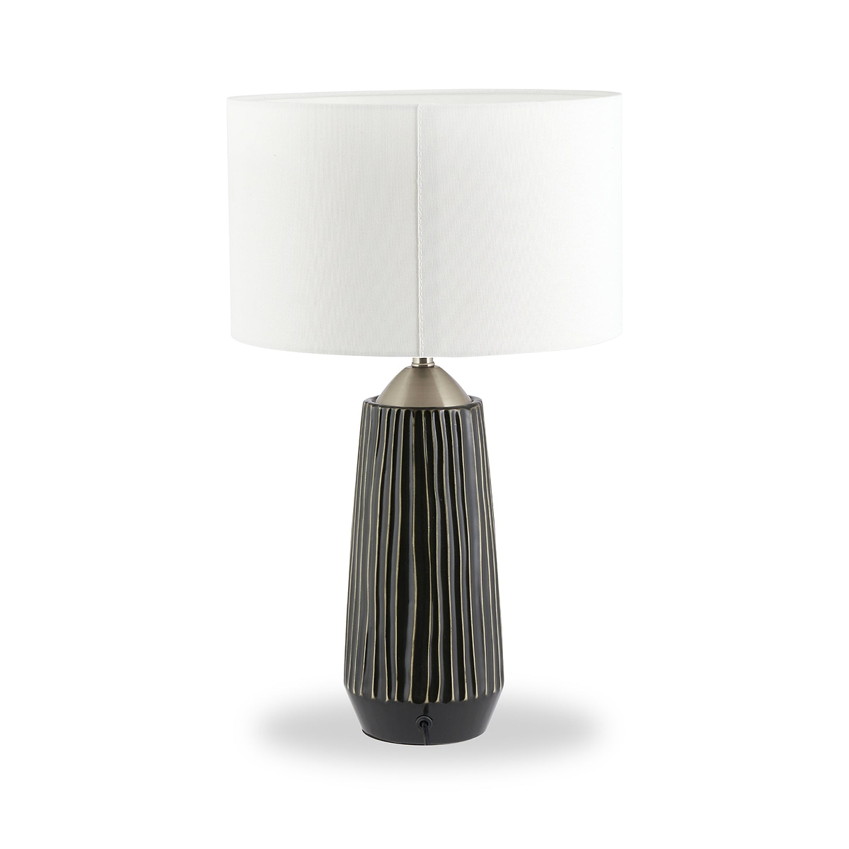 Artemis Textured Brushed Silver Tall Table Lamp from Roseland Furniture