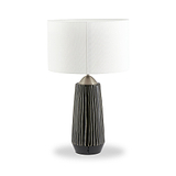 Artemis Textured Brushed Silver Tall Table Lamp from Roseland Furniture