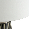 Artemis Textured Brushed Silver Tall Table Lamp from Roseland Furniture