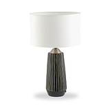 Artemis Textured Brushed Silver Tall Table Lamp from Roseland Furniture