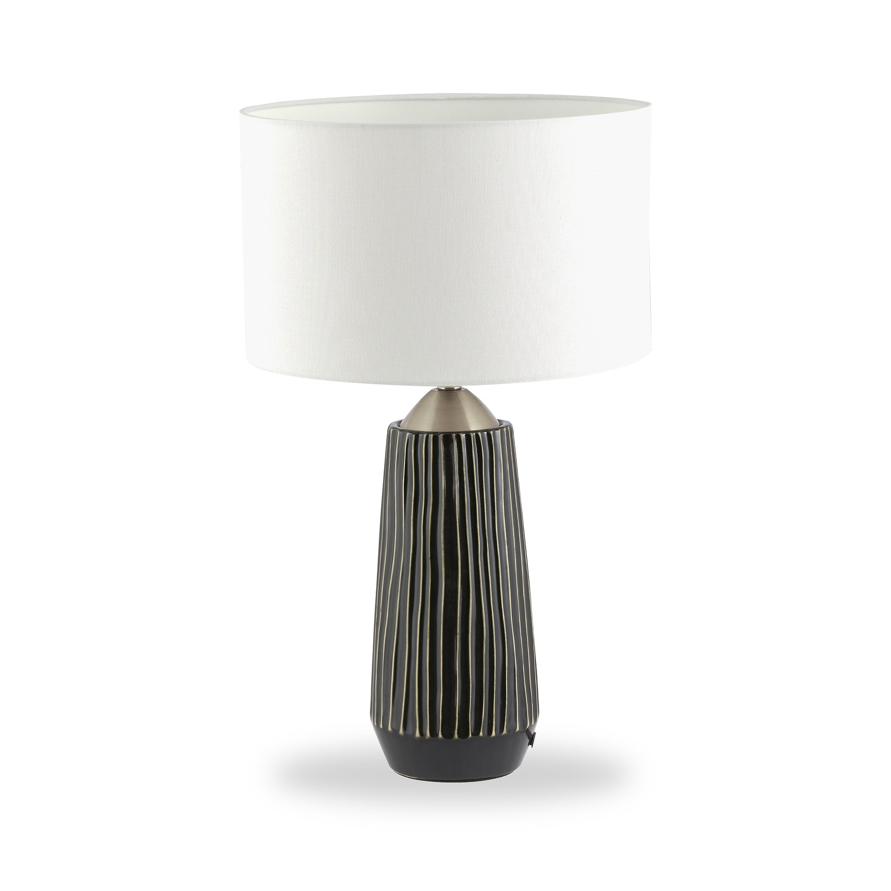 Artemis Textured Brushed Silver Tall Table Lamp from Roseland Furniture