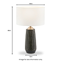 Artemis Textured Brushed Silver Tall Table Lamp from Roseland Furniture